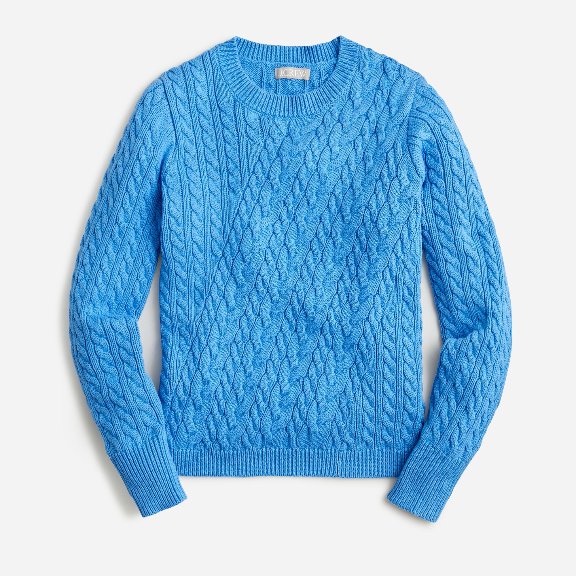 Diagonal cable-knit sweater