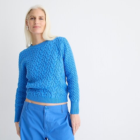 womens Diagonal cable-knit sweater