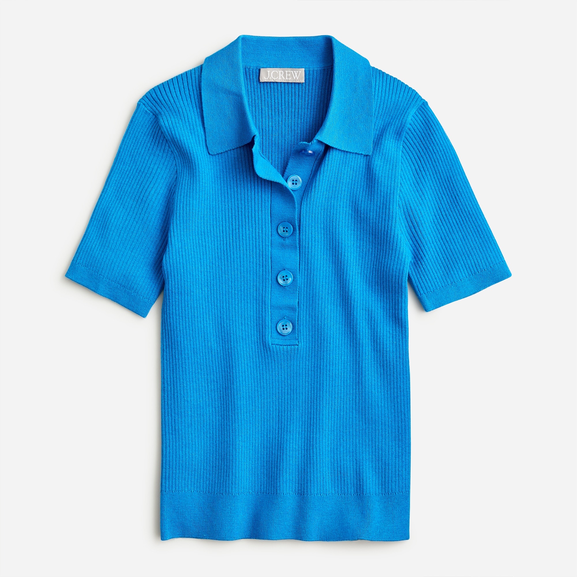 J.Crew: TENCEL™ Lyocell-blend Short-sleeve Polo Shirt For Women