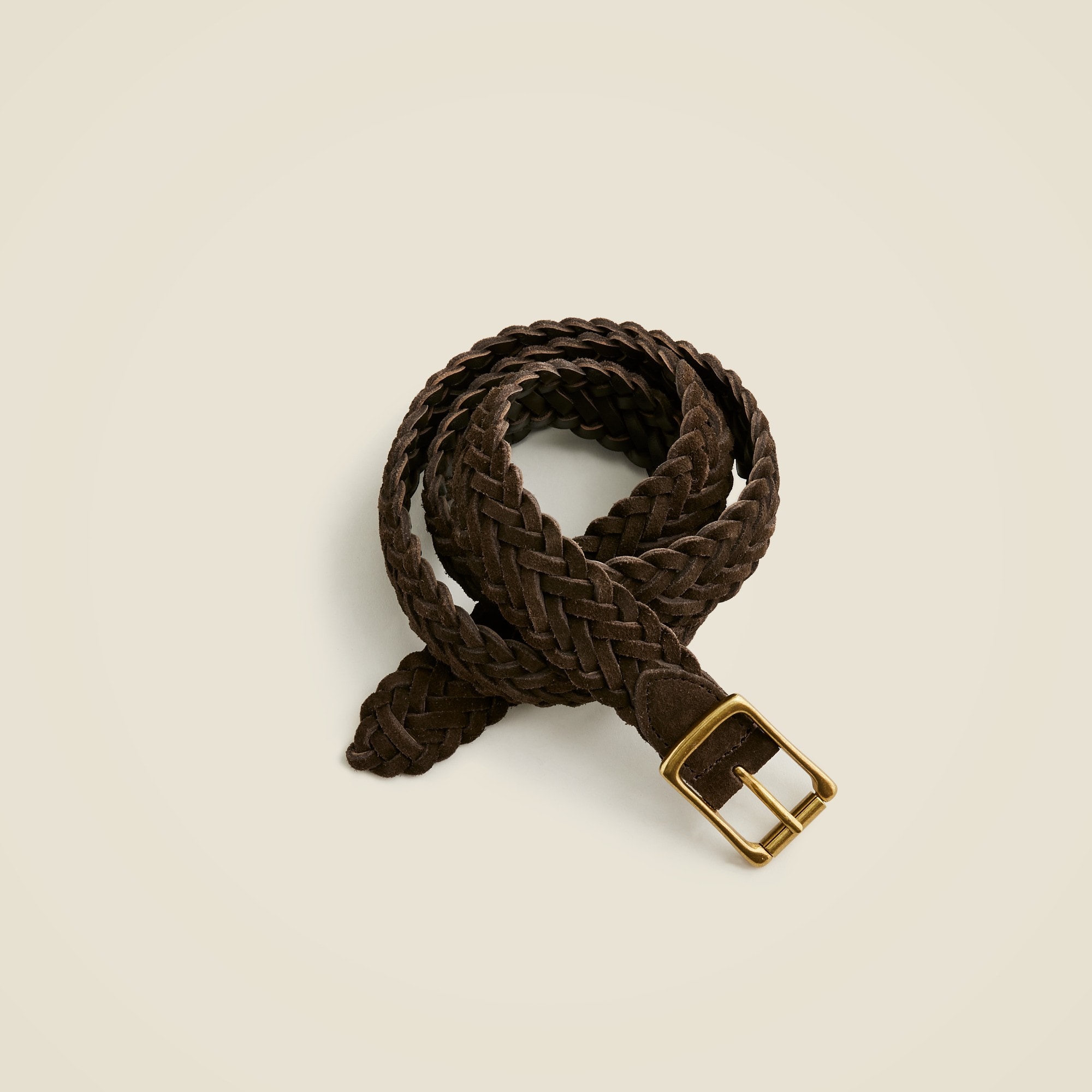 Italian Braided-suede Roller-buckle Belt For Men | J.Crew