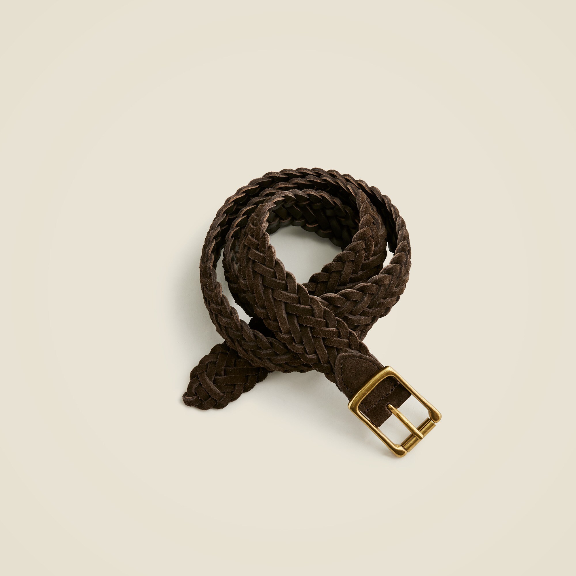 Italian Braided-suede Roller-buckle Belt For Men | J.Crew display picture 3