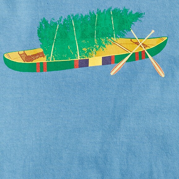 Made-in-the-USA canoe graphic T-shirt DUSTY SEA TREE CANOE GR j.crew: made-in-the-usa canoe graphic t-shirt for men