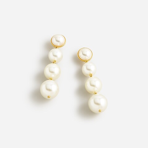 womens Pearl ball earrings
