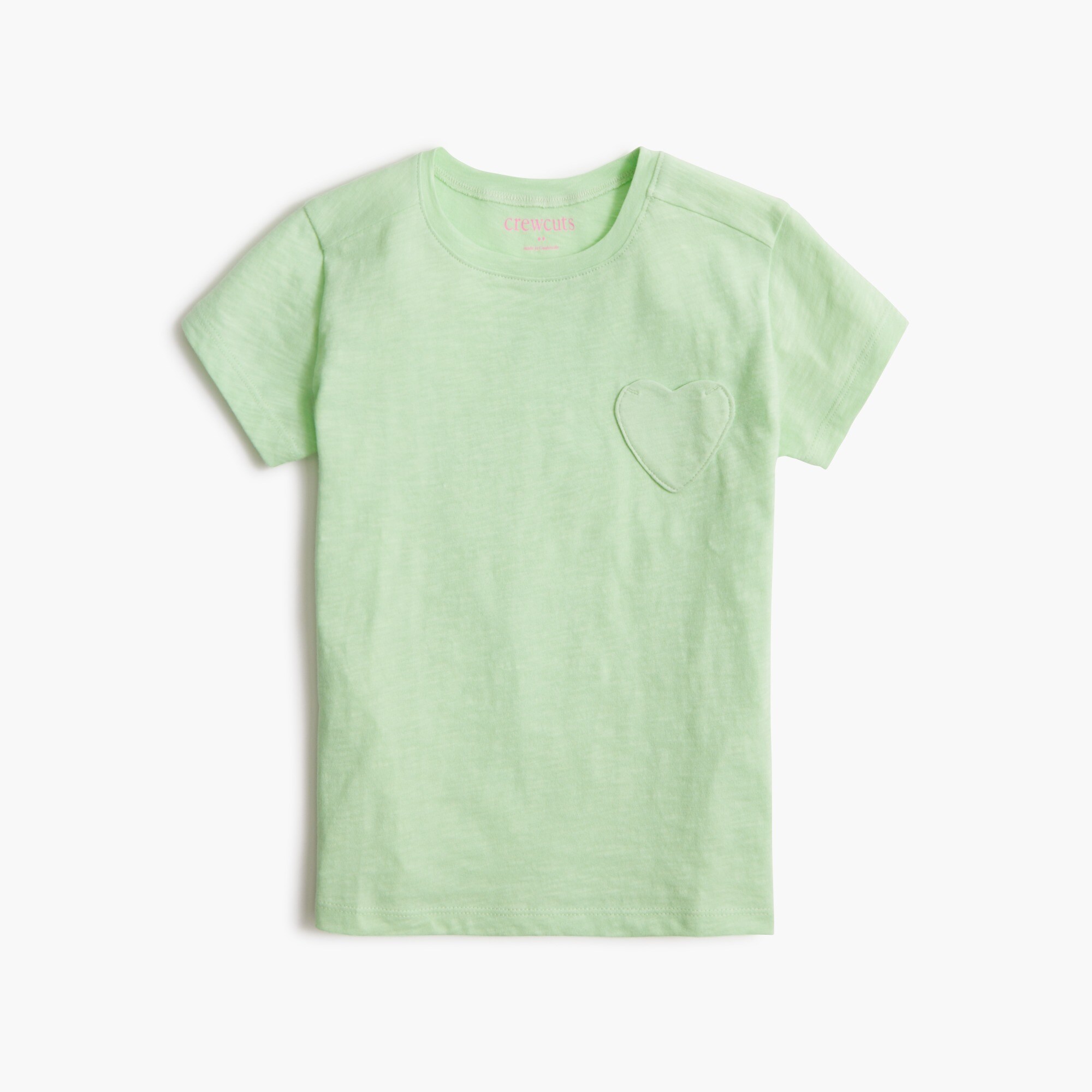  Girls' heart-pocket tee