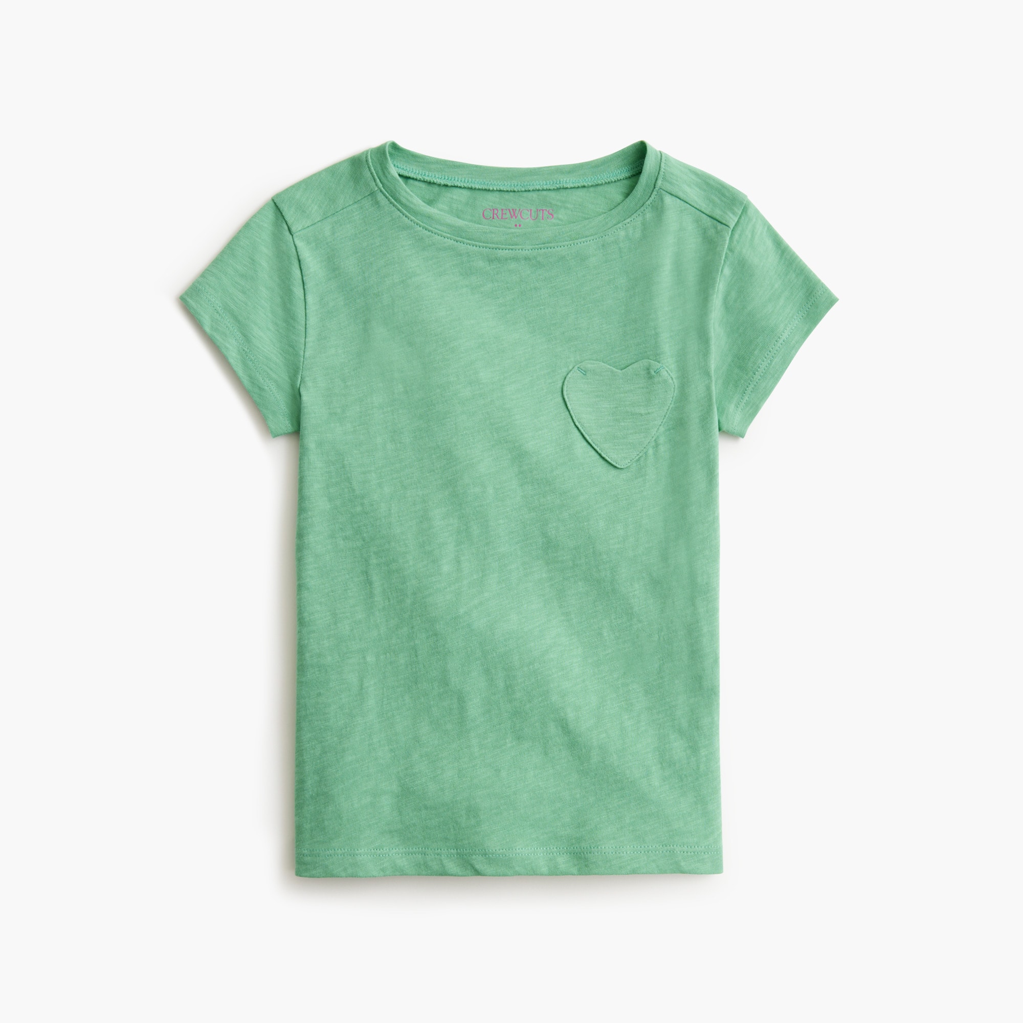  Girls' heart-pocket tee