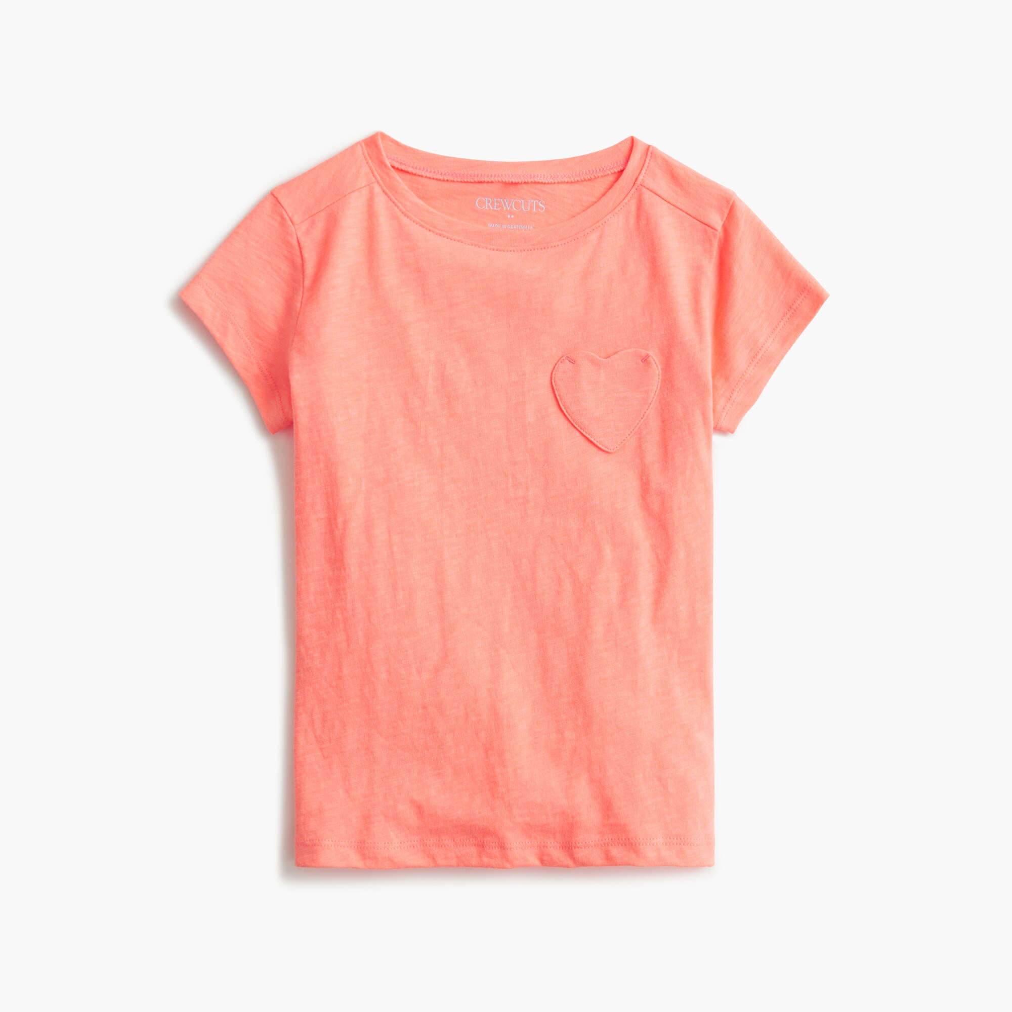  Girls' heart-pocket tee