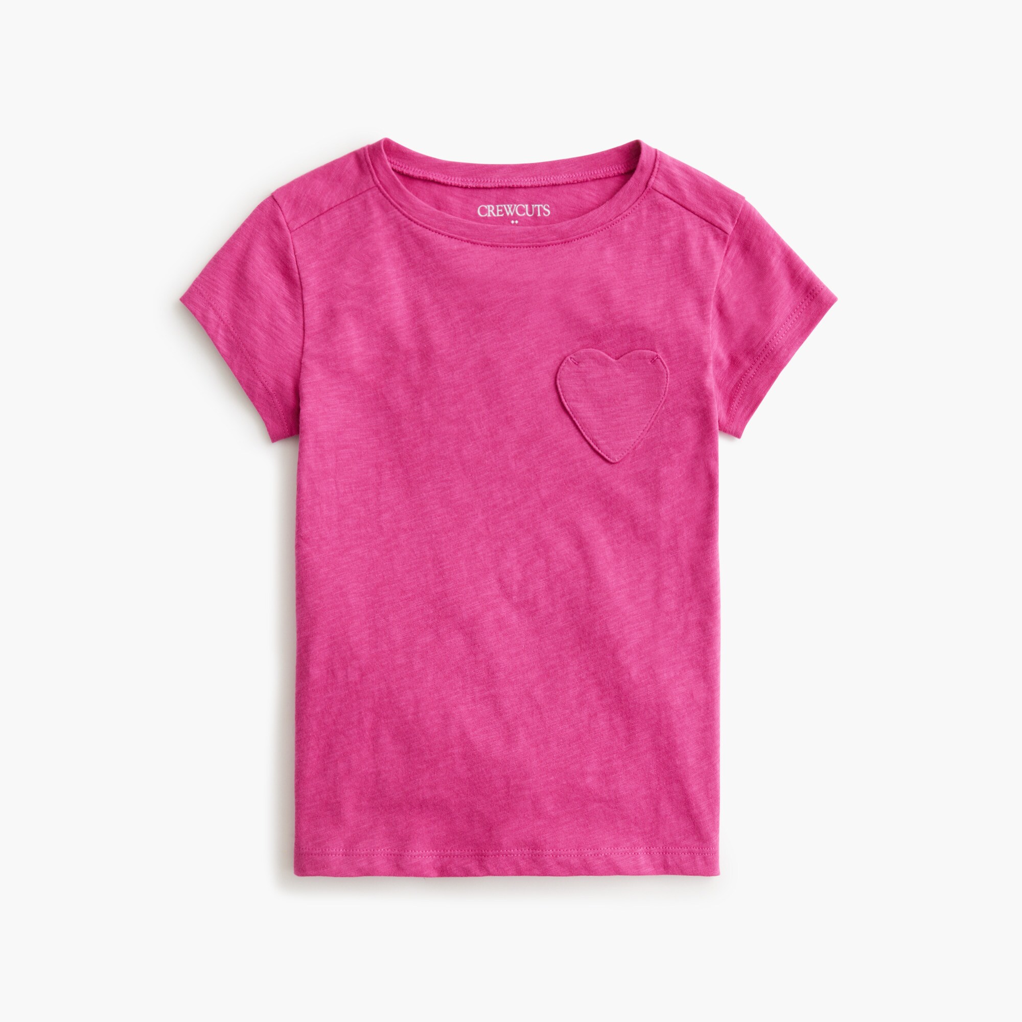  Girls' heart-pocket tee