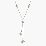 Crystal star lariat necklace