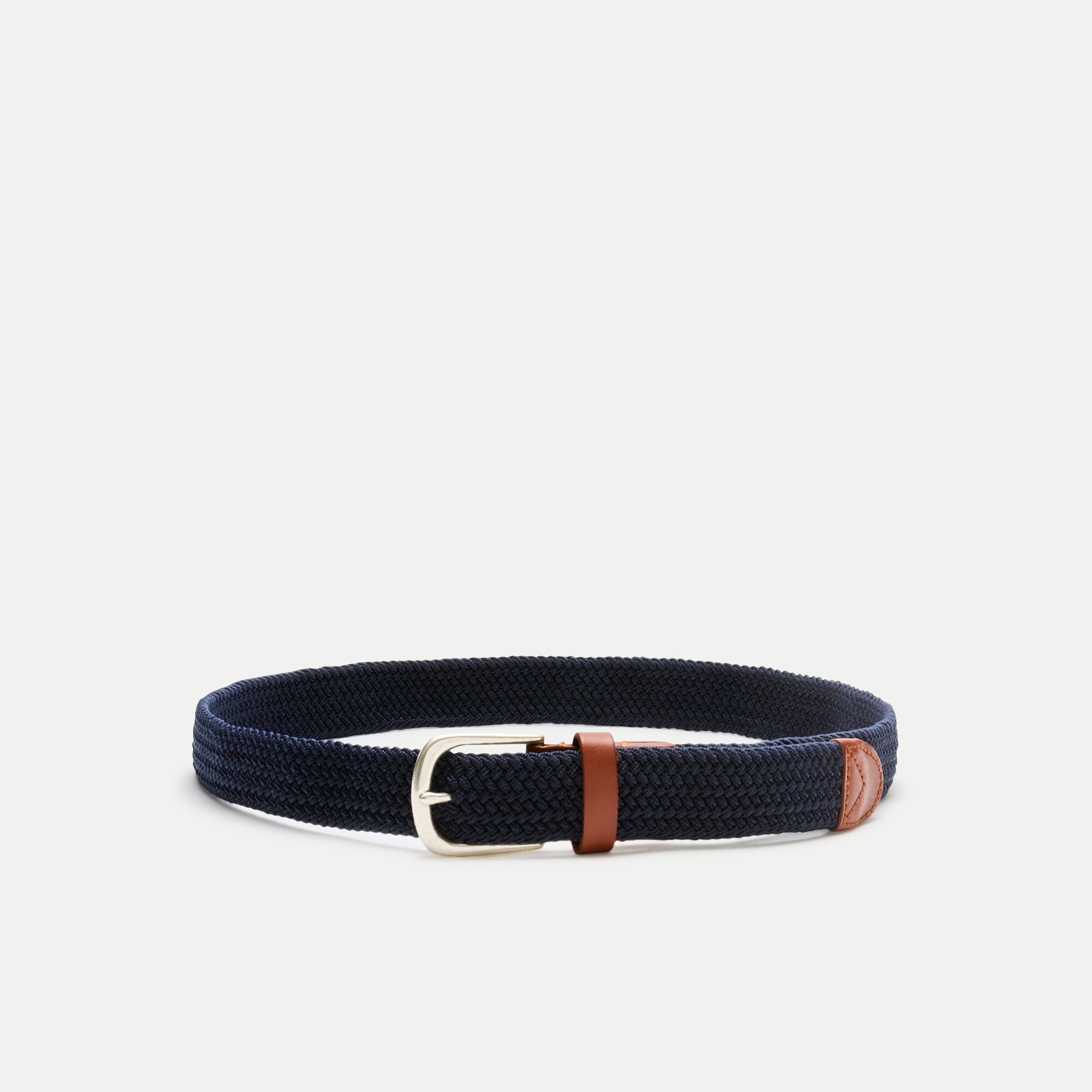NWT Y2K J Crew braided blue woven elastic belt with Leather accents Sz Small il_fullxfull.4795370919_eokw.jpg main image 3