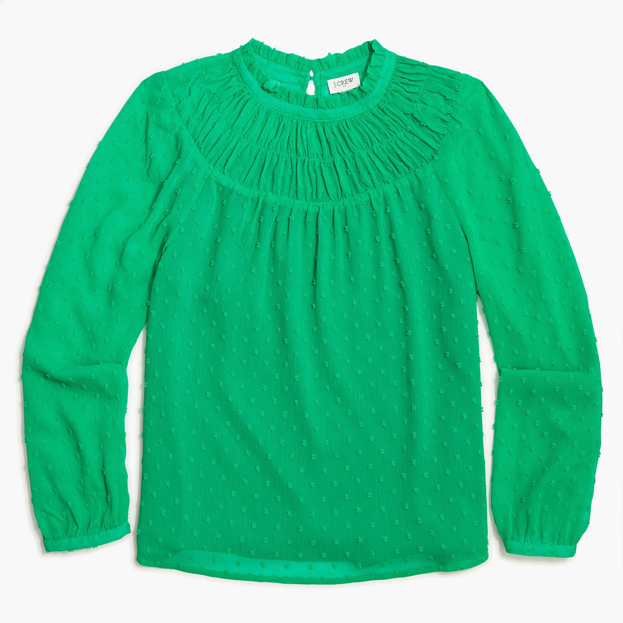 clip-dot smocked top for women