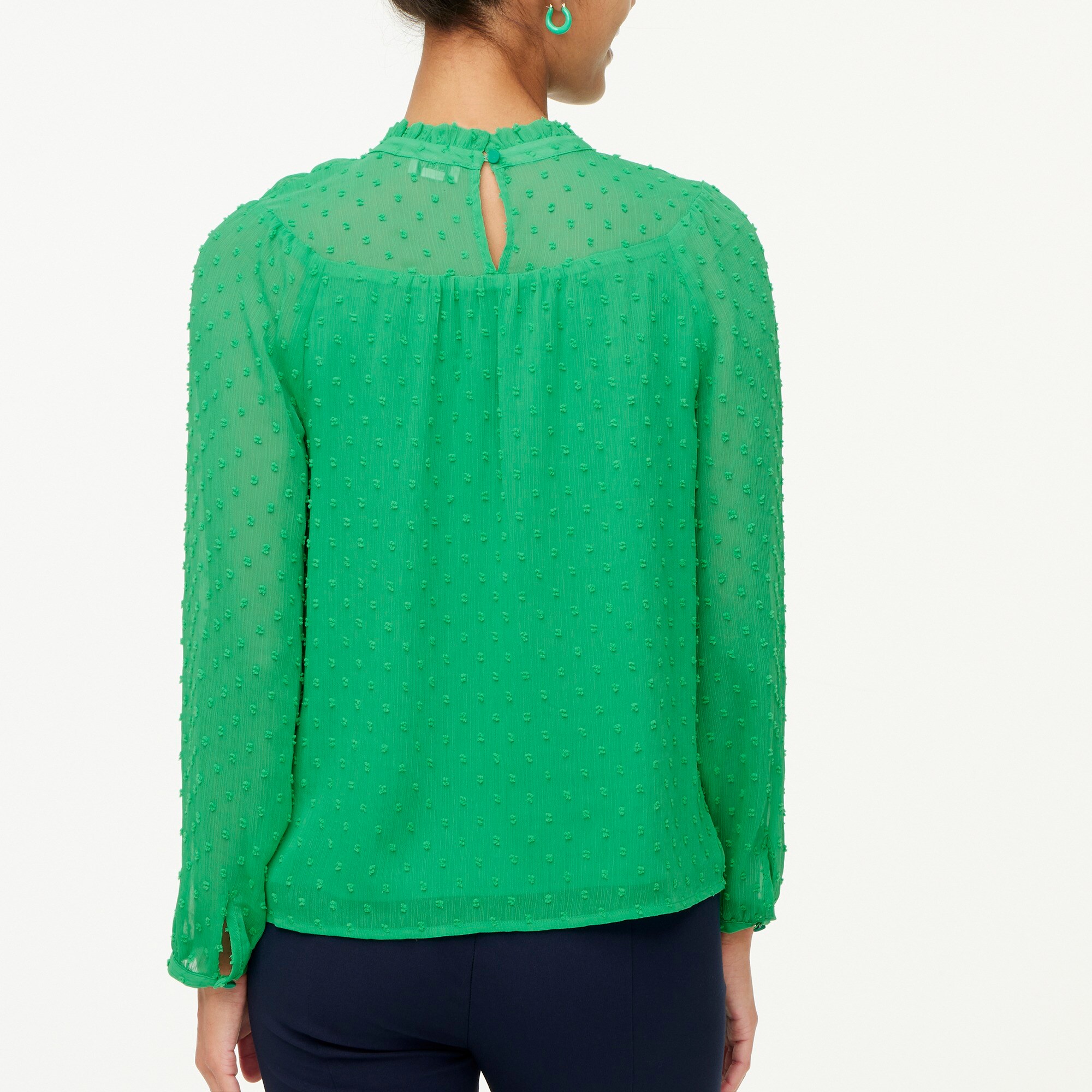 Clip-dot smocked top