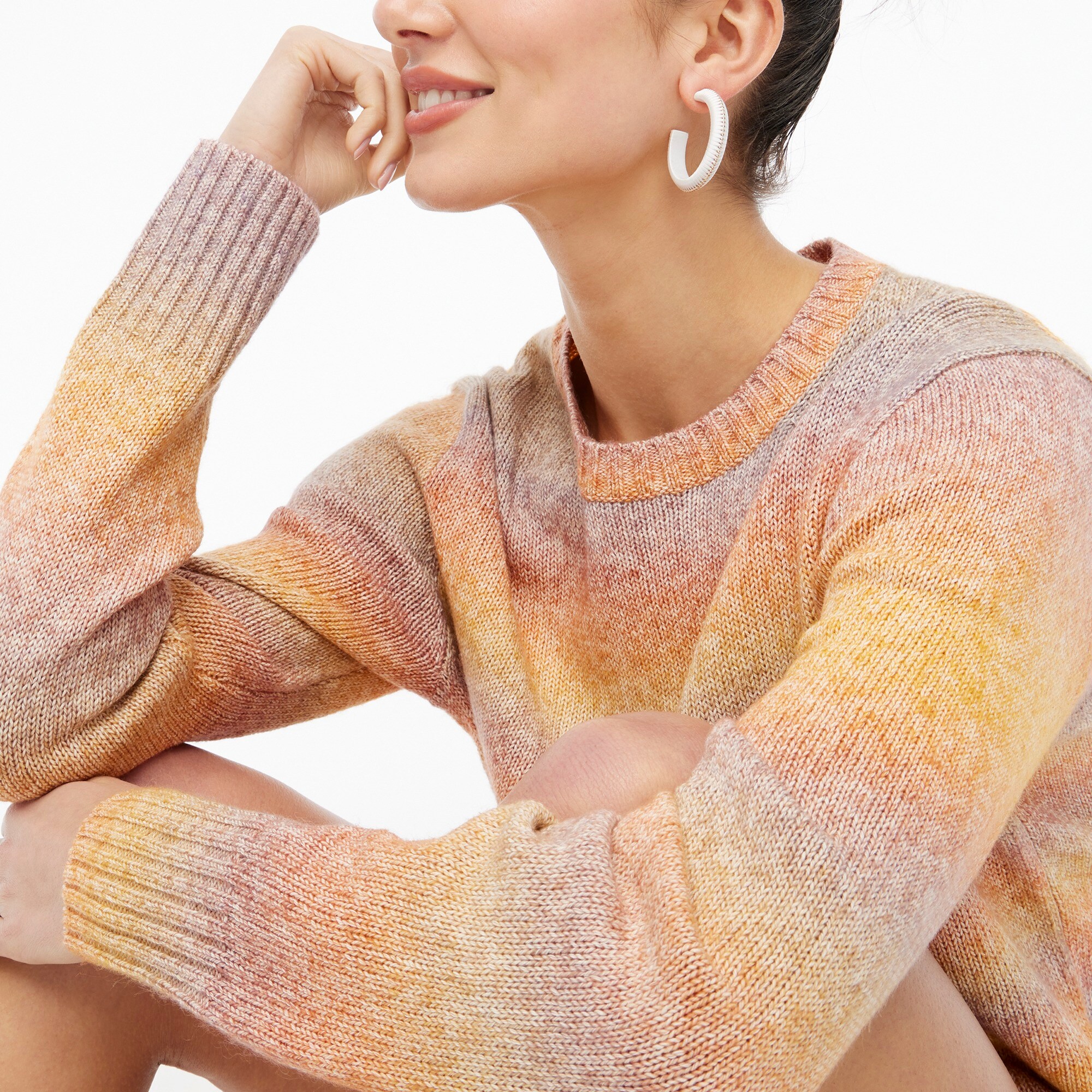 womens Space-dyed crewneck sweater