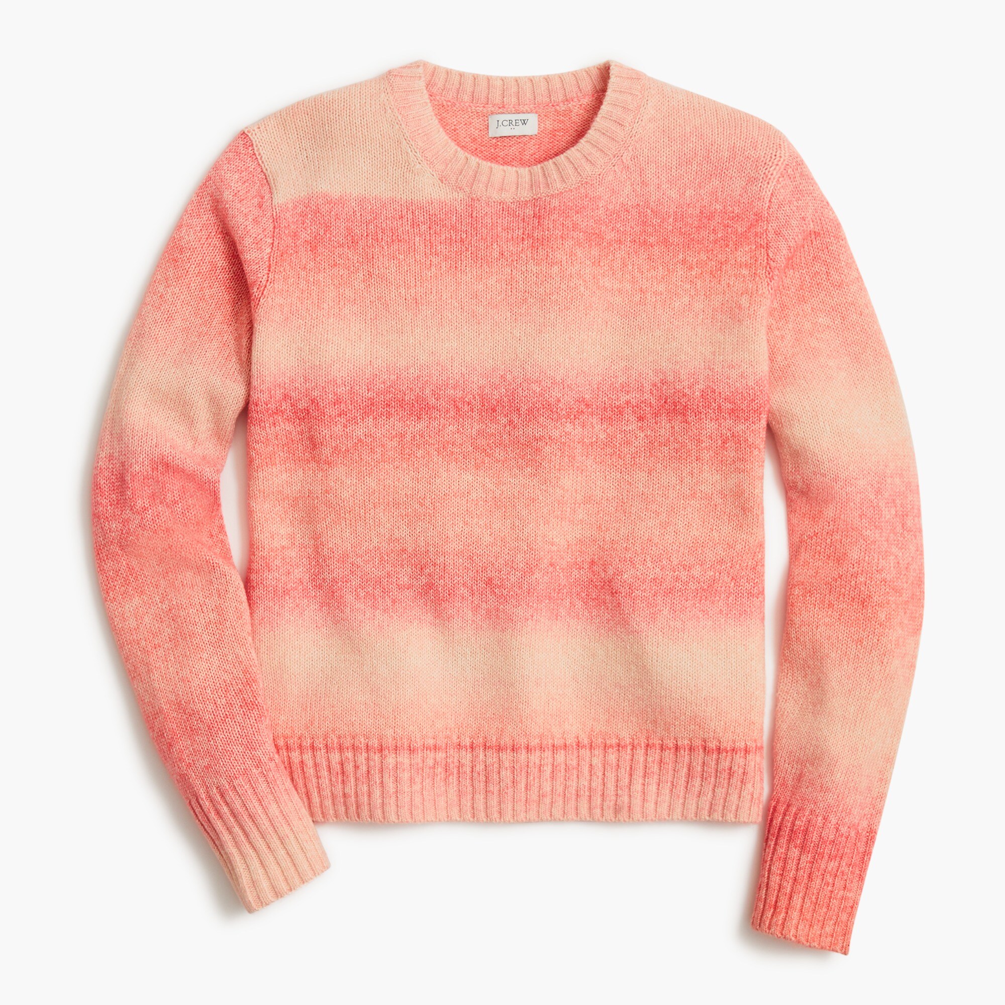space-dyed crewneck sweater for women