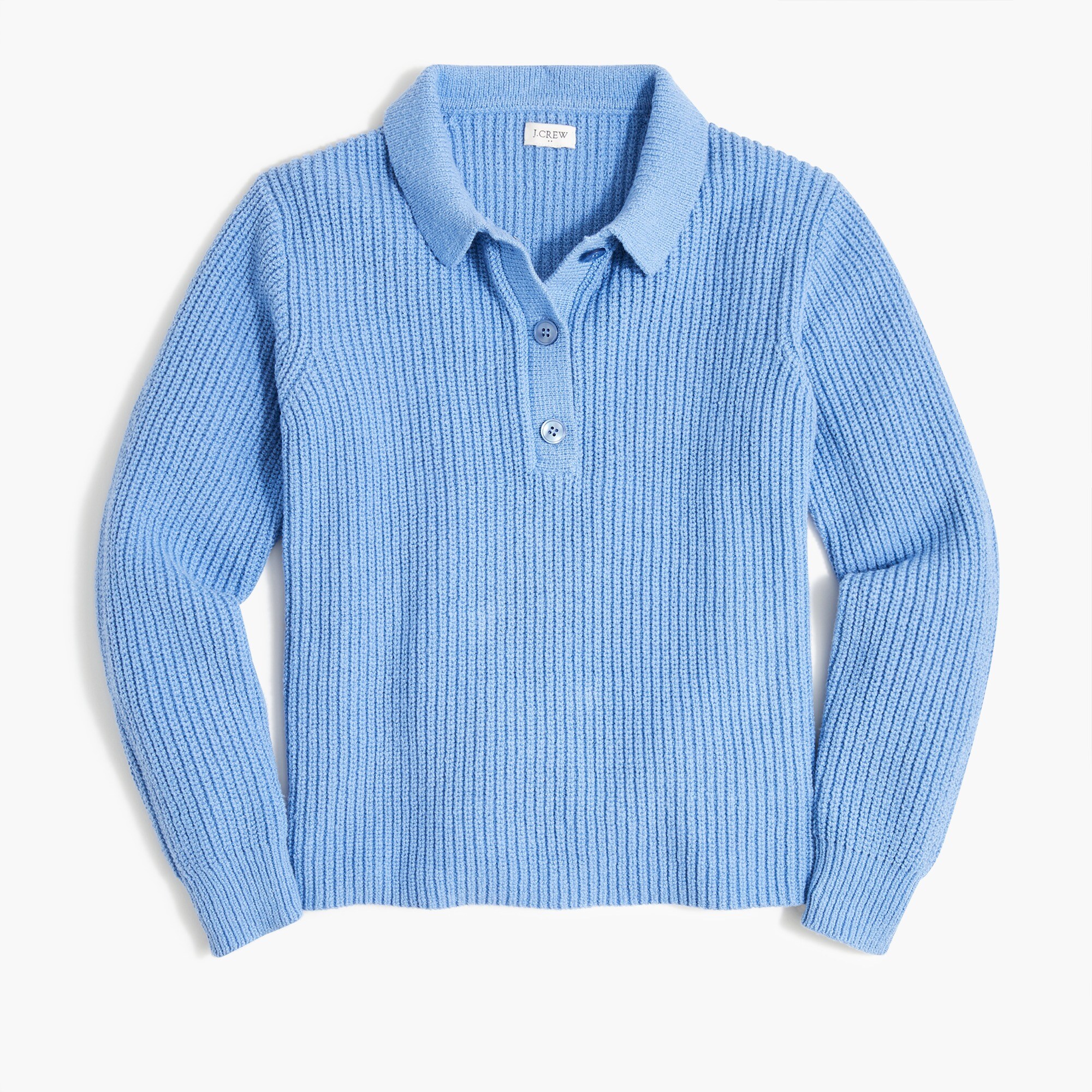  Button-front pullover polo