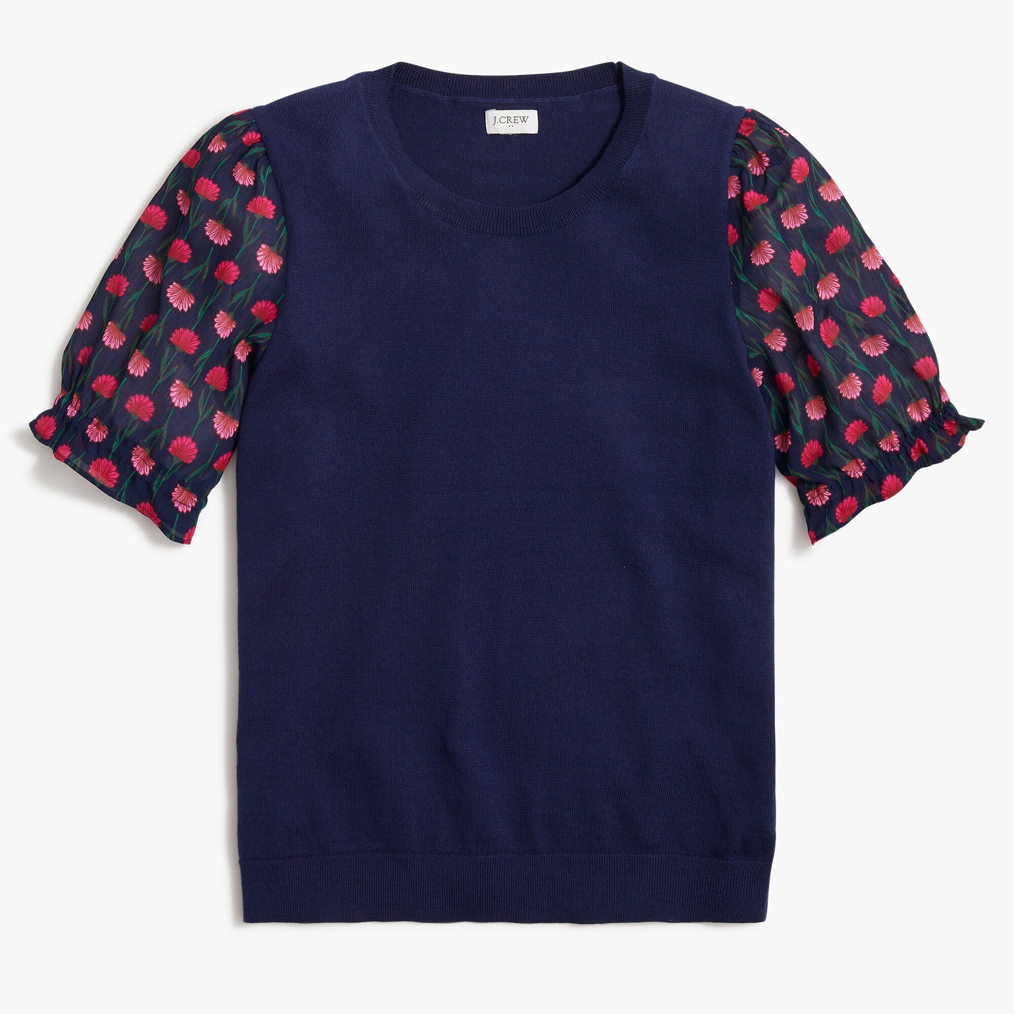 woven-sleeve sweater for women