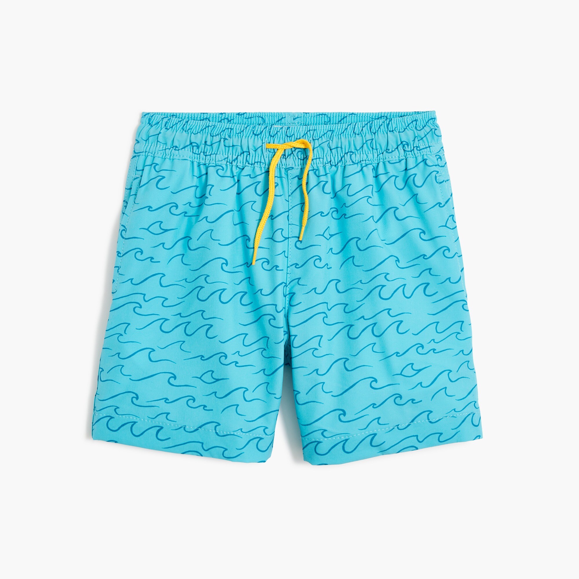 Boys' wave-print swim trunk