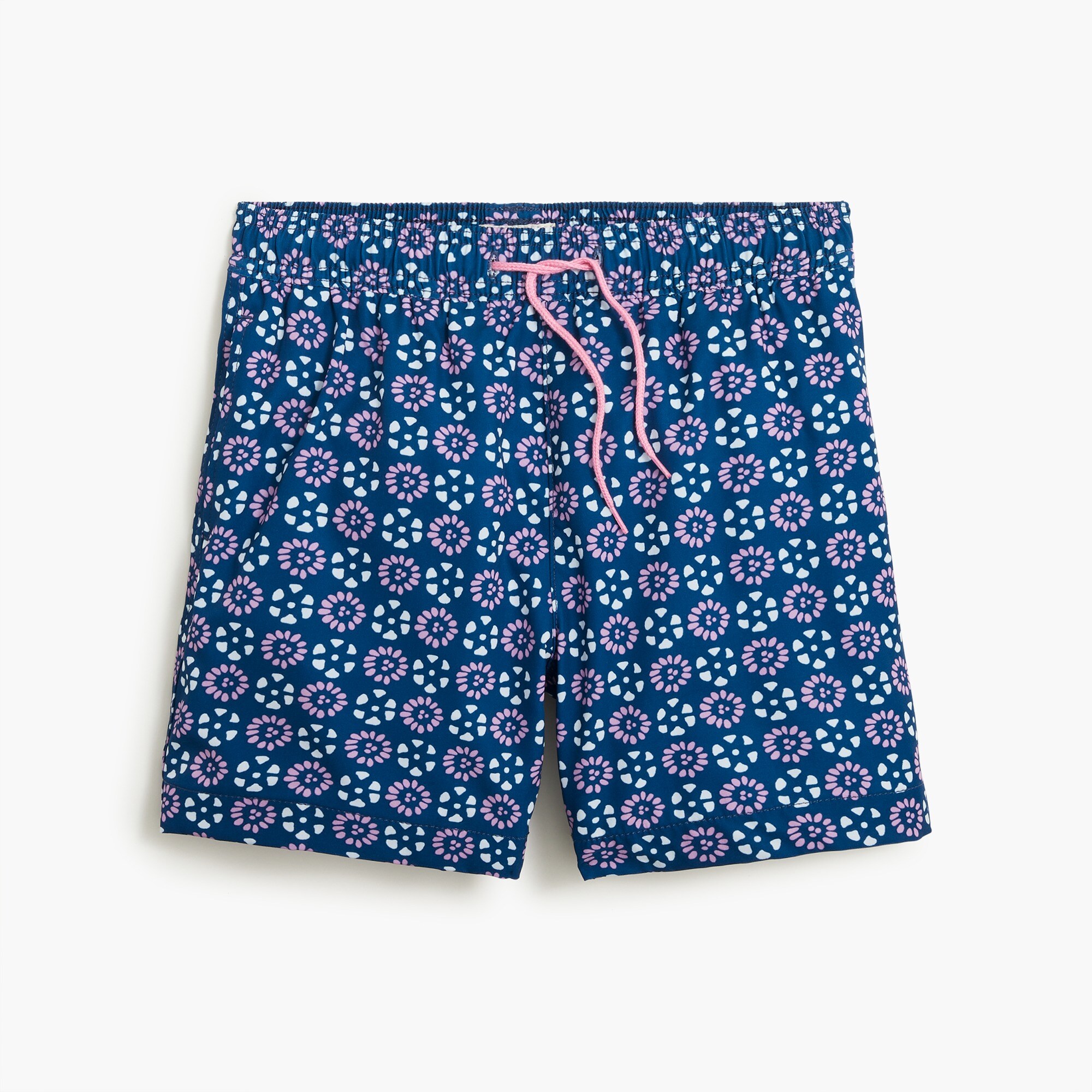 Boys' floral geometric swim trunk