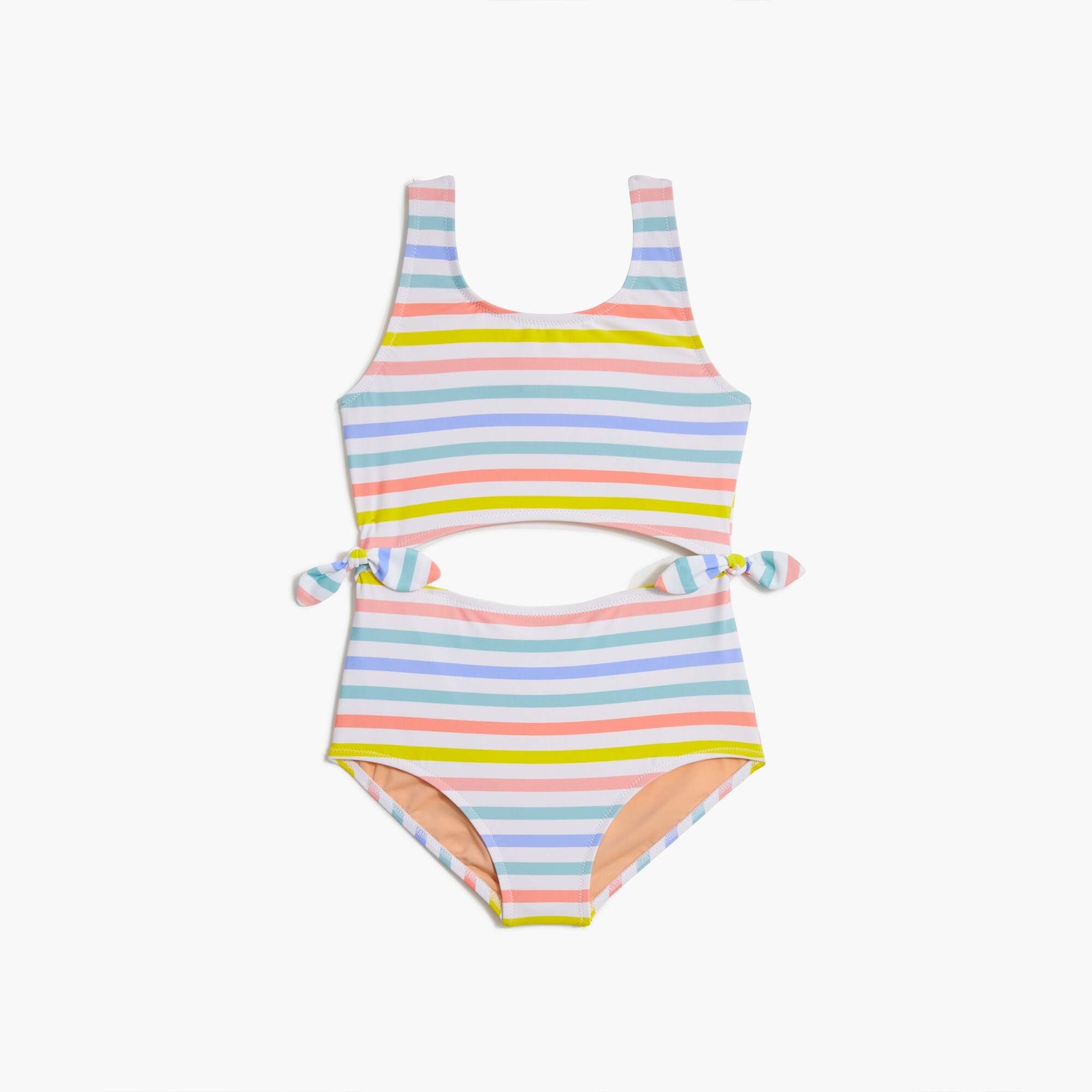 Girls' cutout one-piece swimsuit