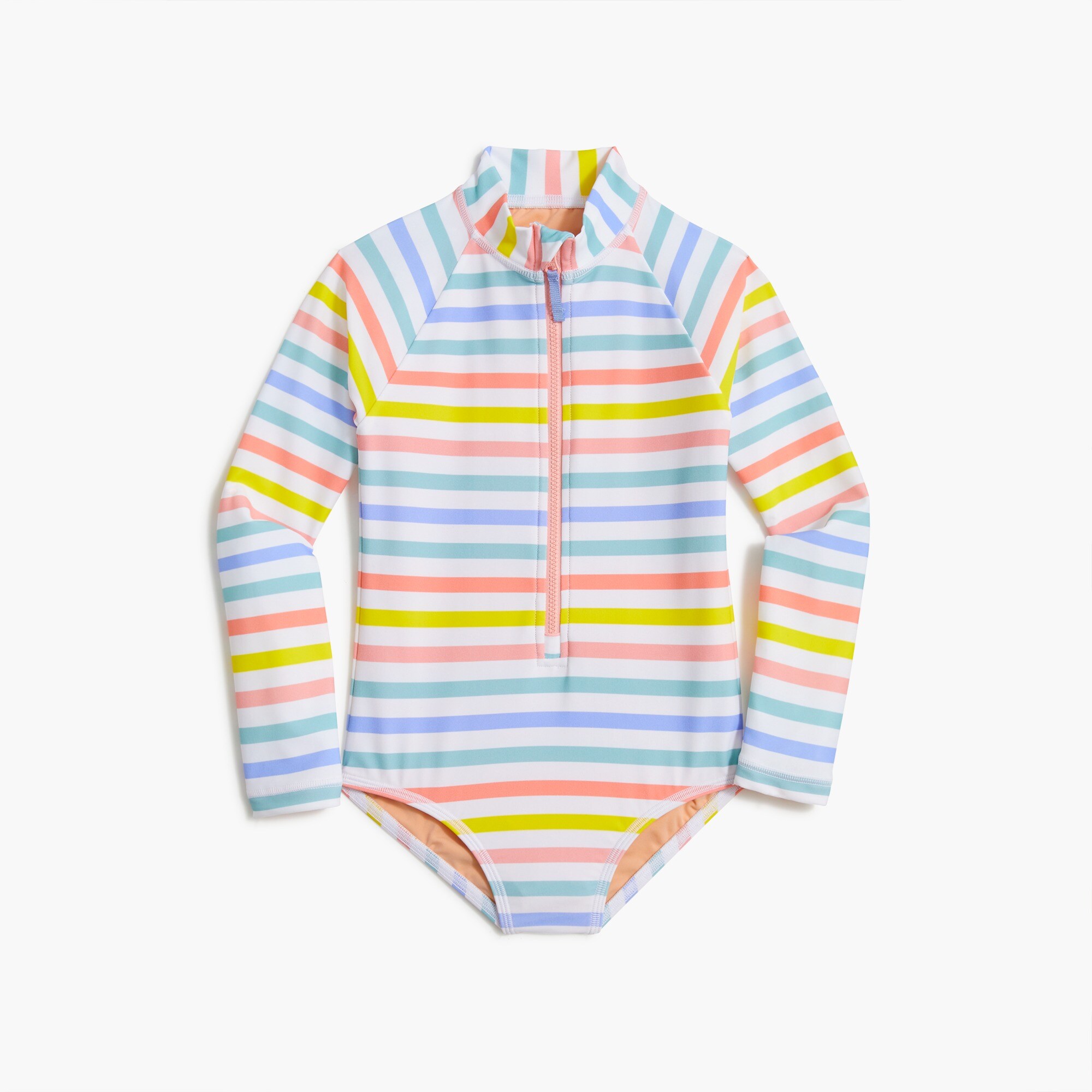 Girls&apos; striped rash guard