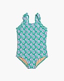 Girls&apos; printed ruffle-strap one-piece swimsuit