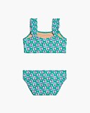 Girls&apos; printed ruffle-strap swimsuit set