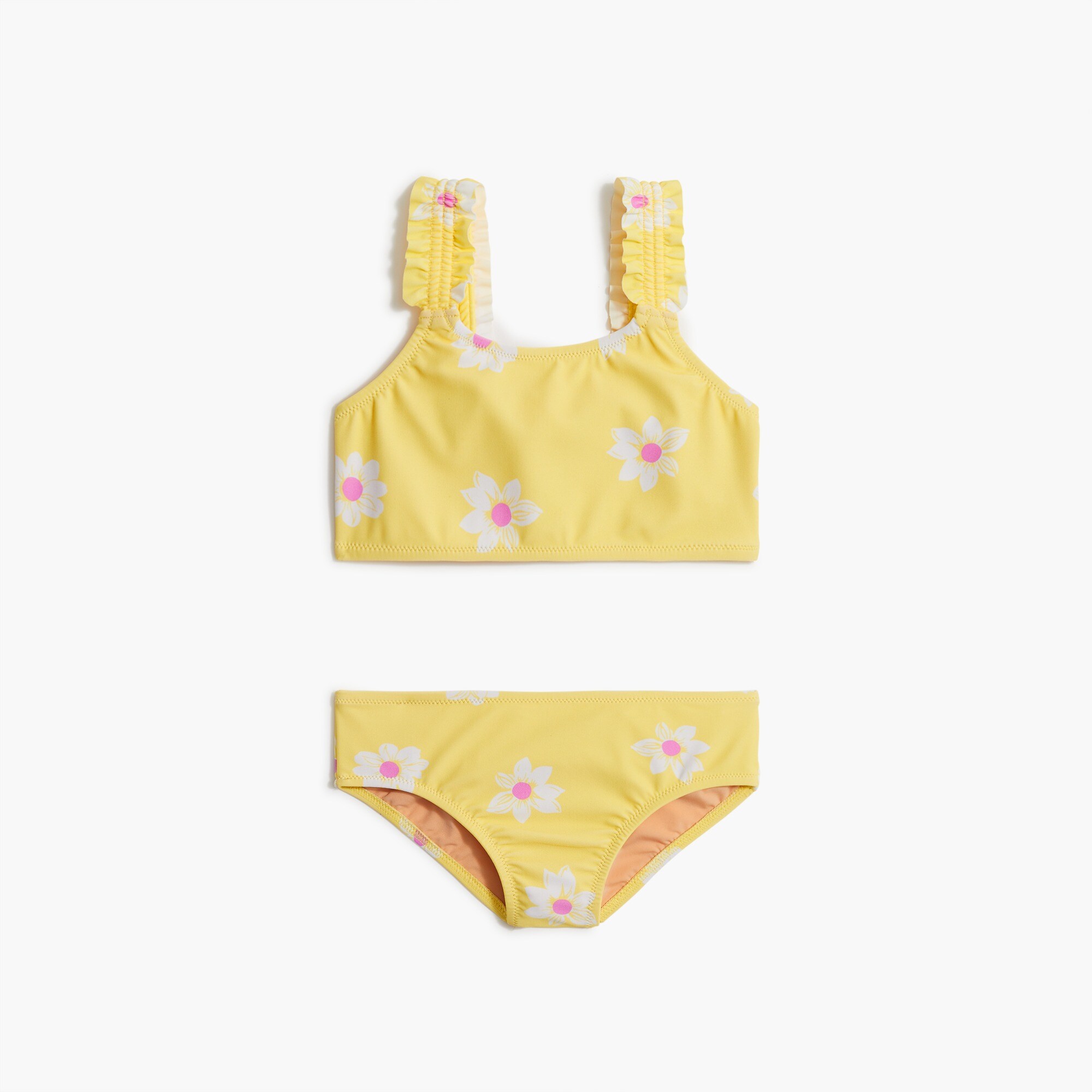 girls' daisy ruffle-strap swimsuit set for girls