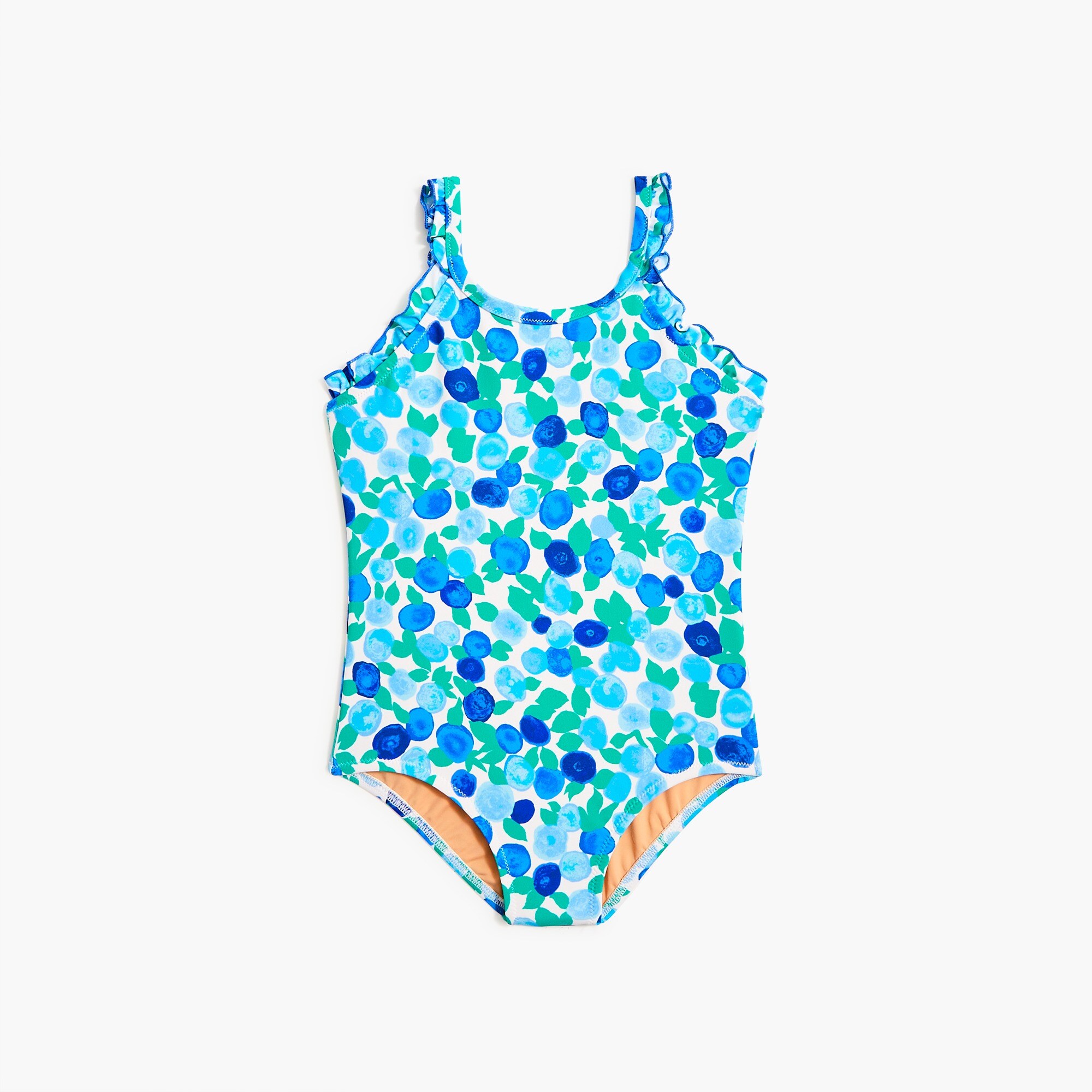 girls' printed ruffle-strap one-piece swimsuit for girls