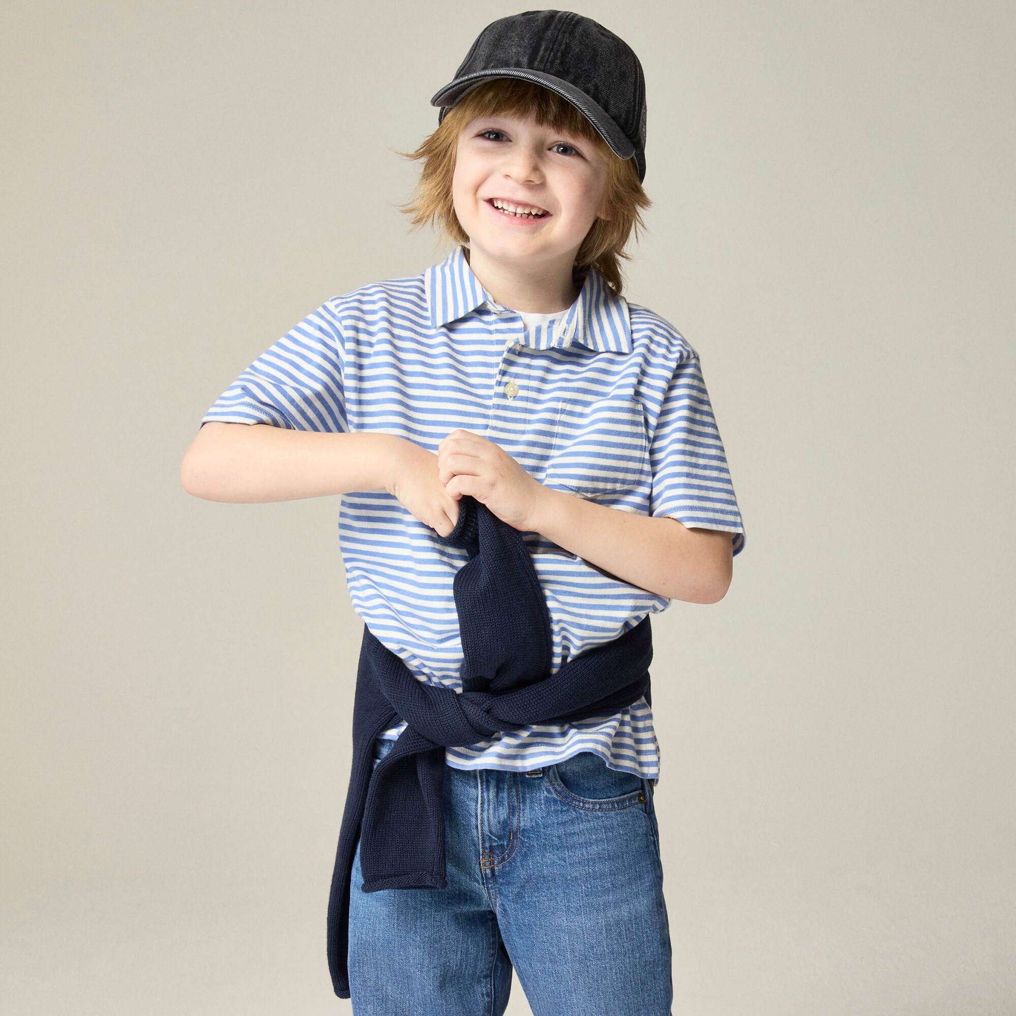 boys Kids' short-sleeve polo shirt in stripe