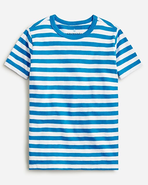 boys Kids' short-sleeve slub cotton T-shirt in stripe