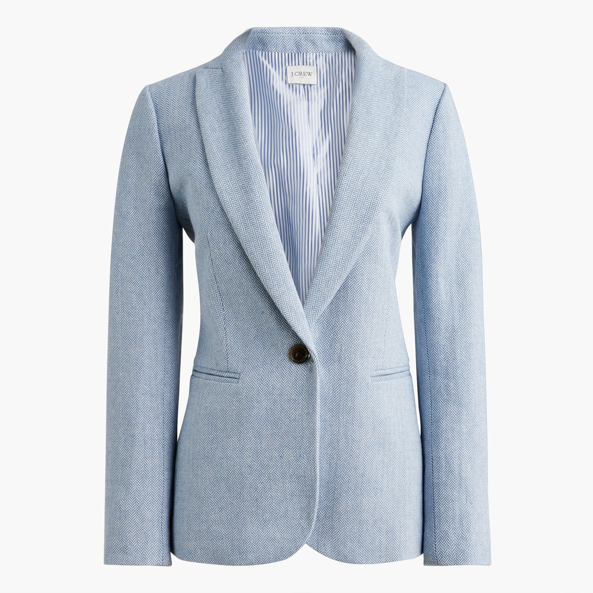 Herringbone one-button Holland blazer