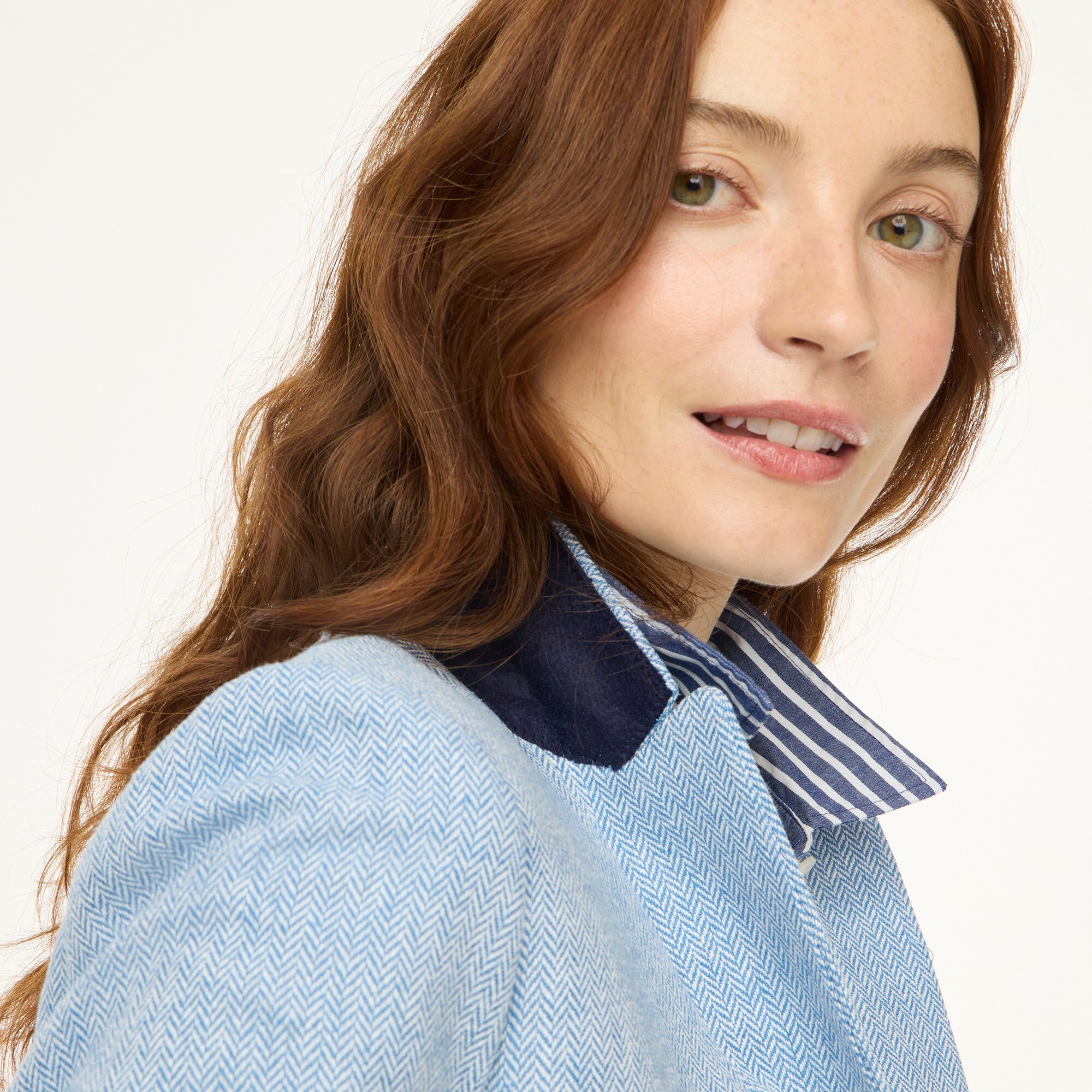 Herringbone one-button Holland blazer