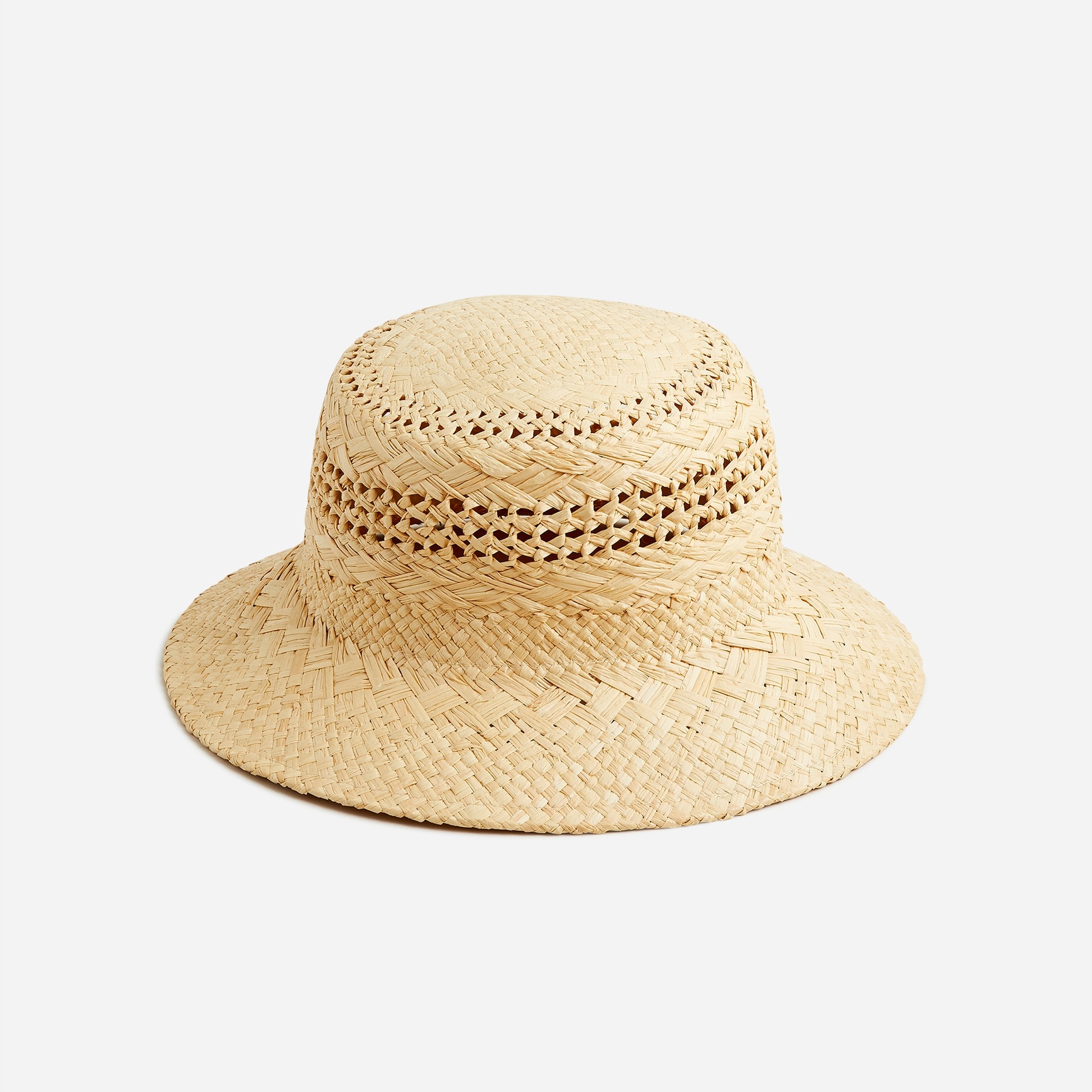 Open-weave Straw Bucket Hat For Women | J.Crew