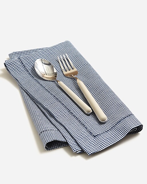  Set-of-four napkins in heritage microgingham