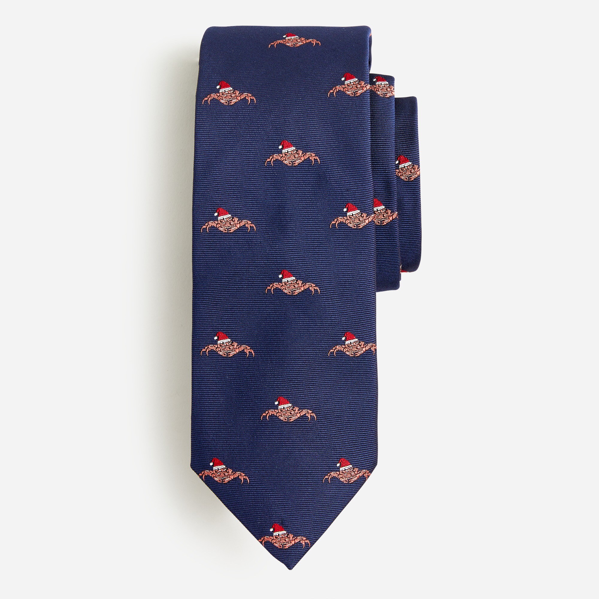 Silk tie in holiday pattern