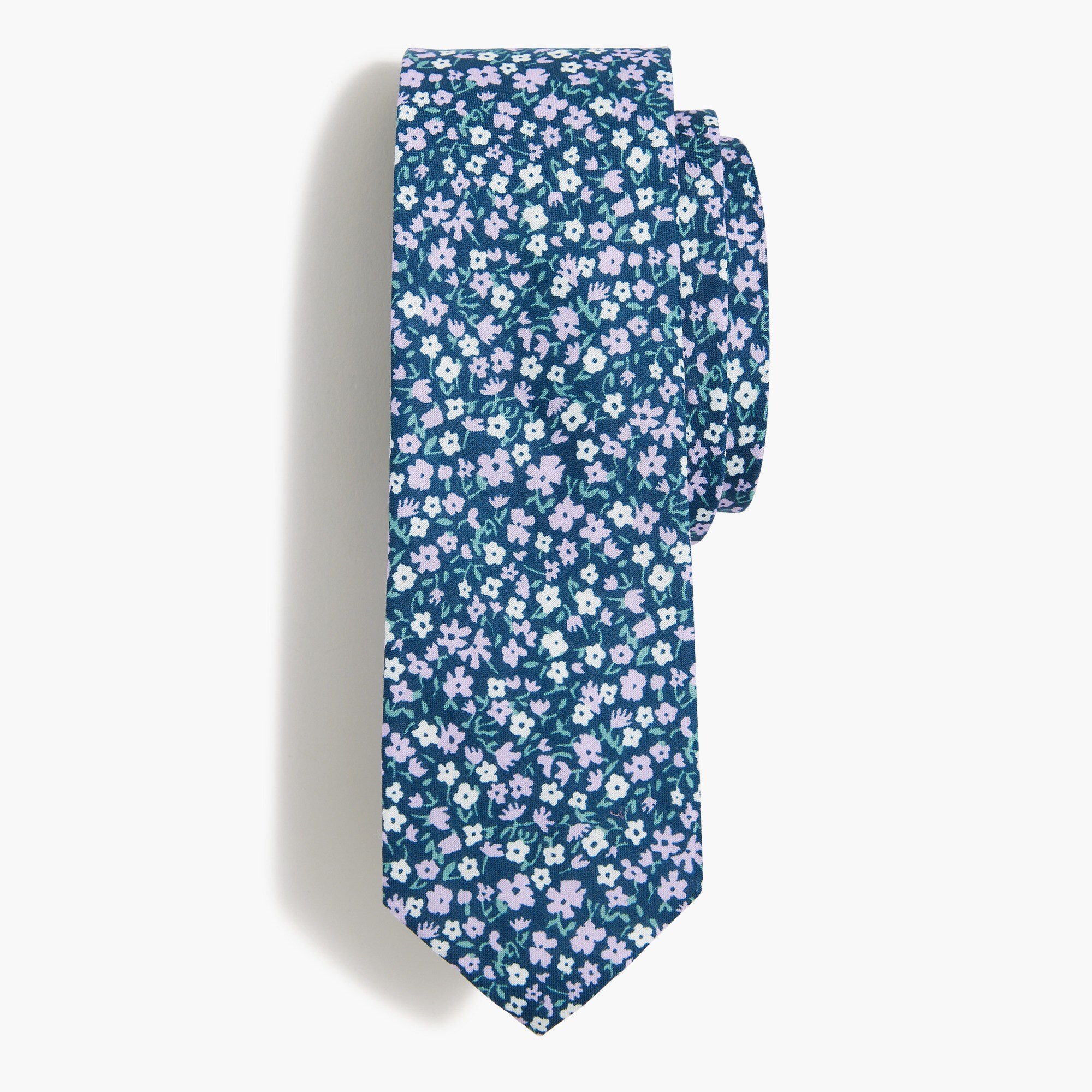 Purple floral tie