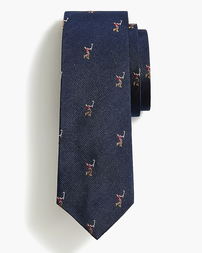 factory: golf tie for men, right side, view zoomed