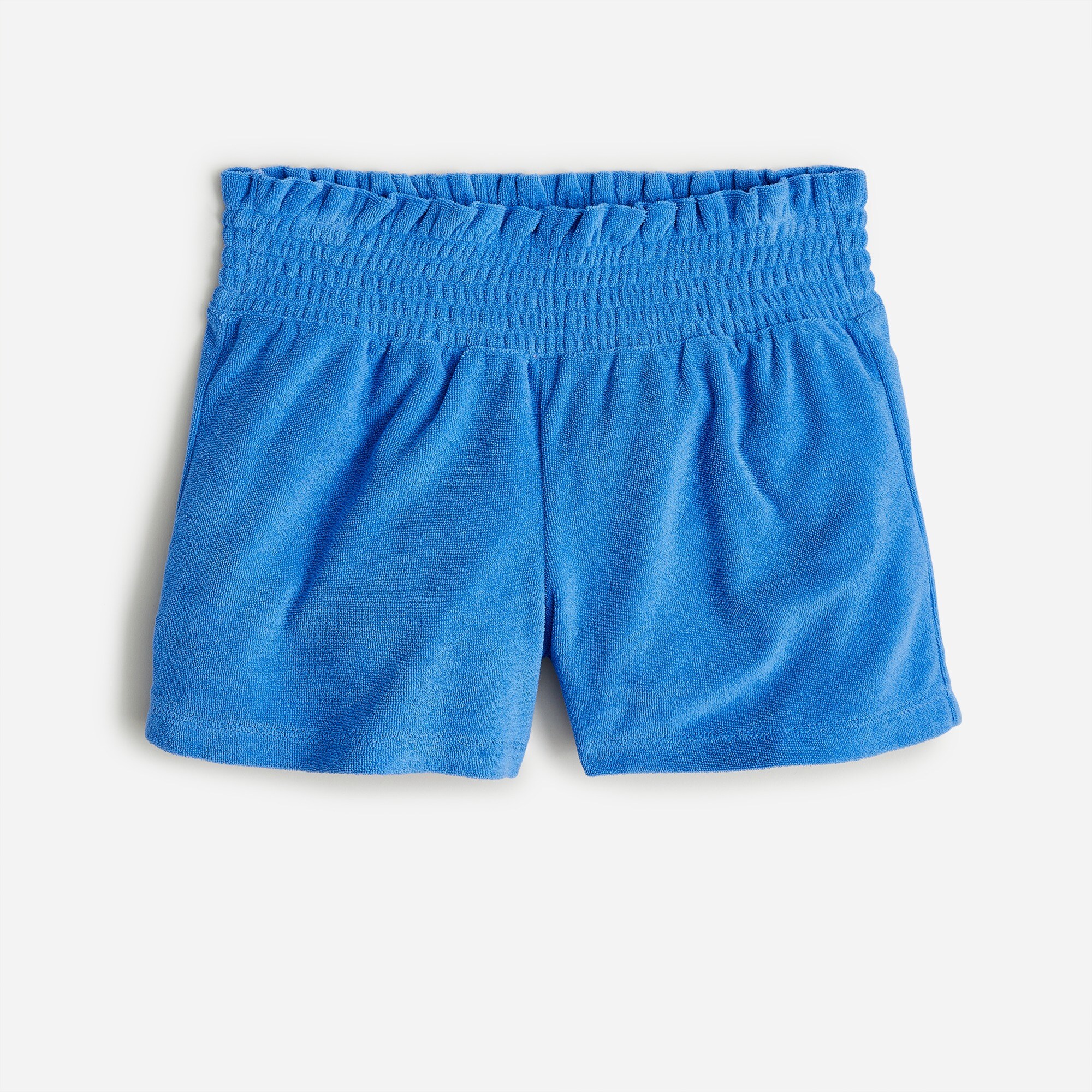 girls Girls&apos; smocked-waist short in towel terry
