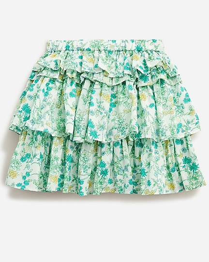 girls Girls&apos; ruffle skirt in floral
