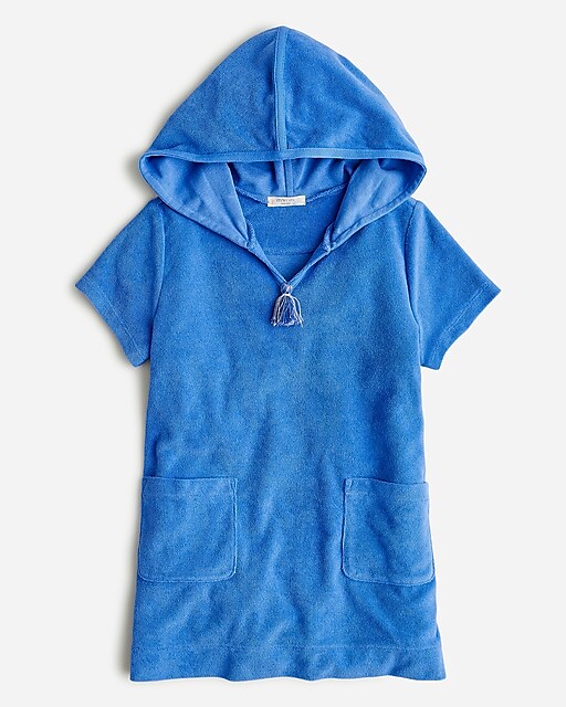 girls Girls&apos; hooded tunic in towel terry