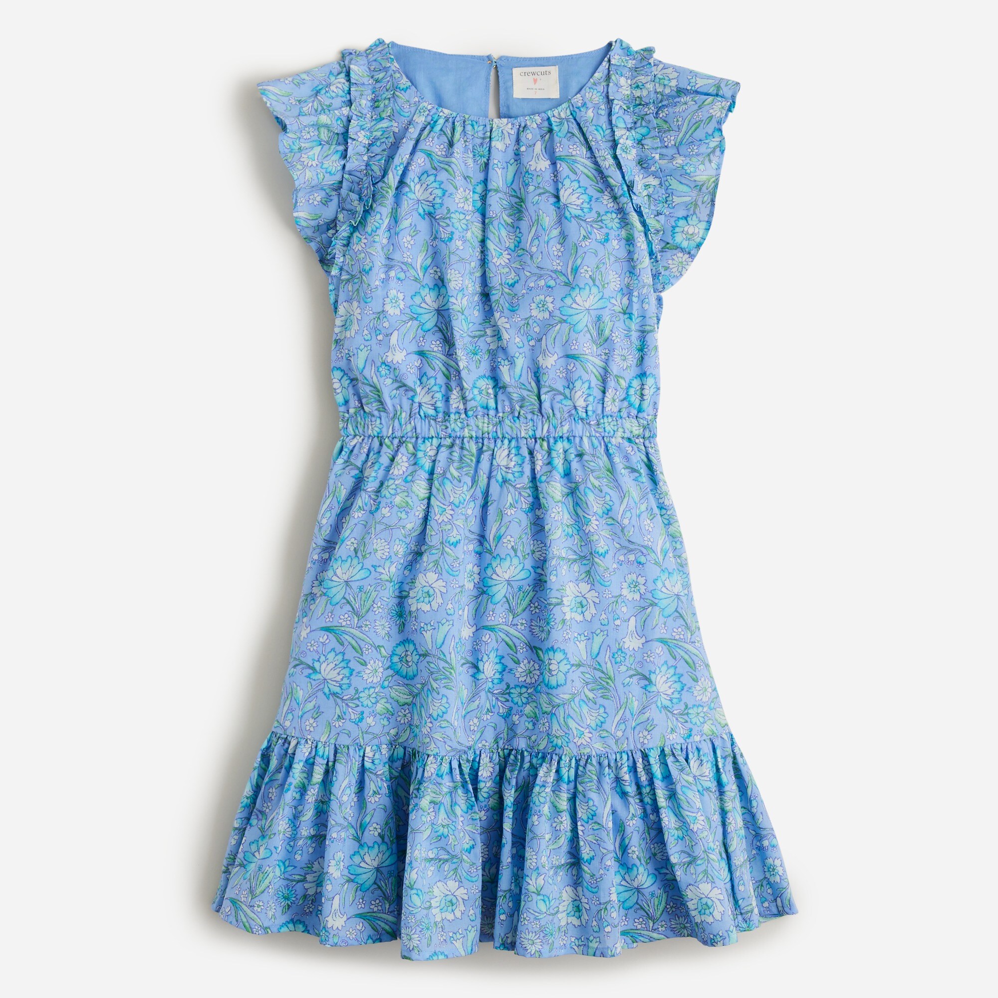 girls Girls&apos; ruffle-trim dress in floral