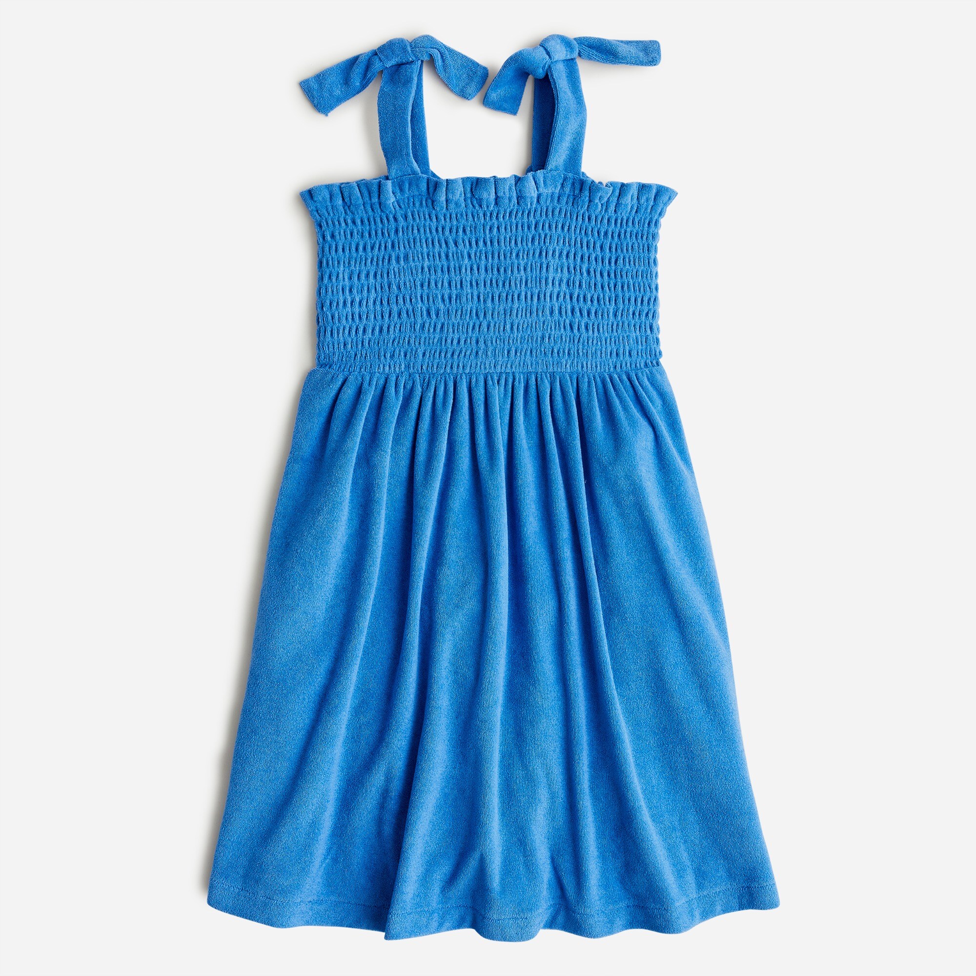 girls Girls&apos; tie-shoulder dress in towel terry
