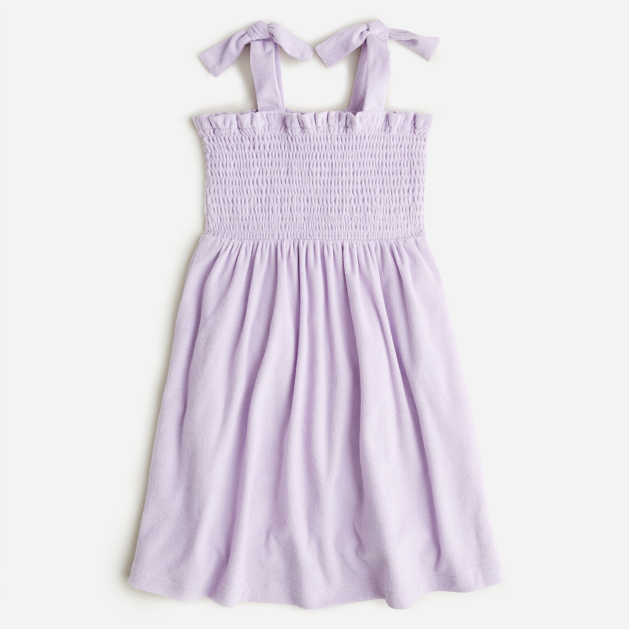 girls Girls&apos; tie-shoulder dress in towel terry