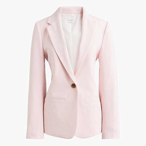 womens Petite relaxed one-button blazer