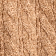 Cashmere shrunken cable-knit V-neck cardigan sweater HTHR CAMEL