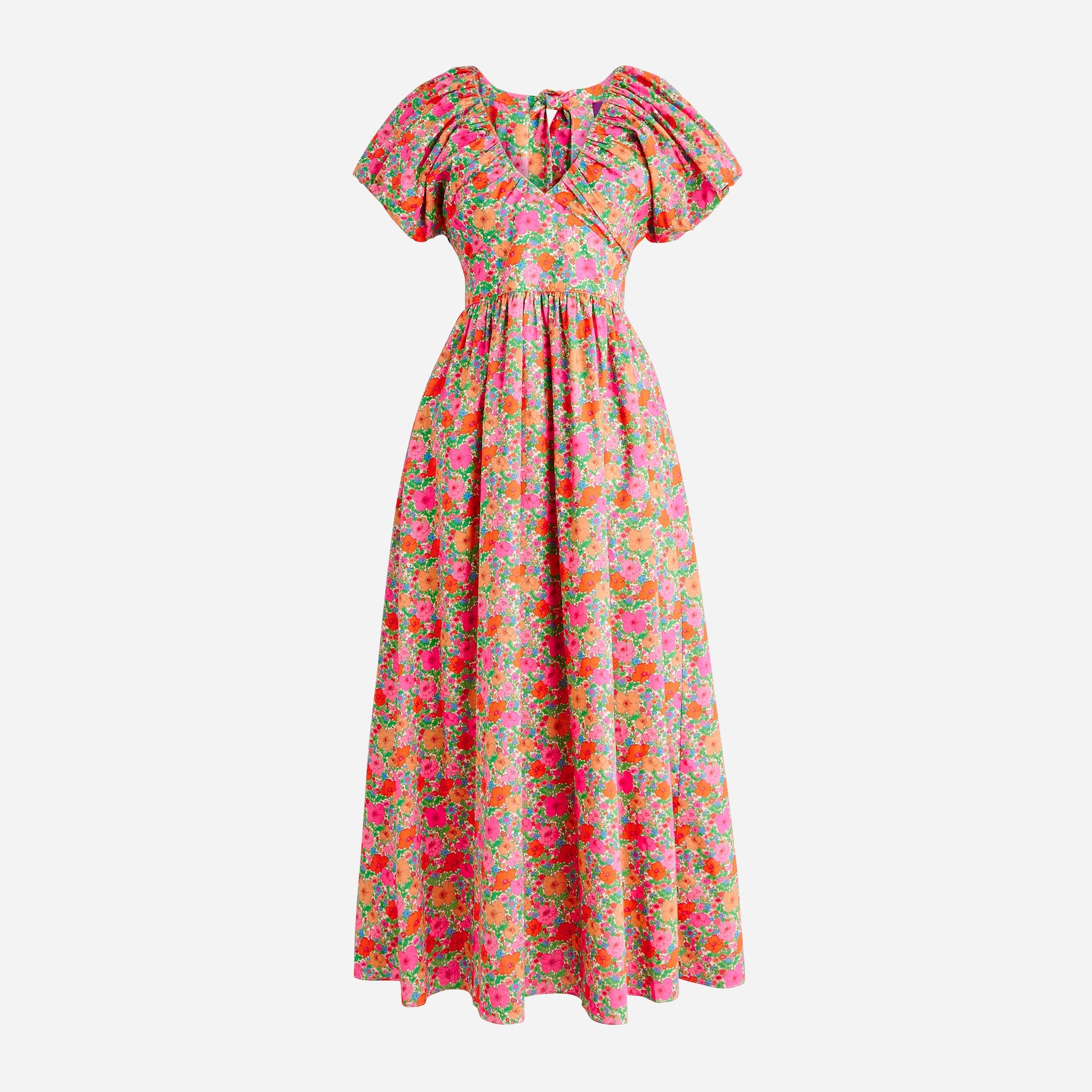 J.Crew: Collection Bow-back Puff-sleeve Dress In Liberty® Meadow Song ...