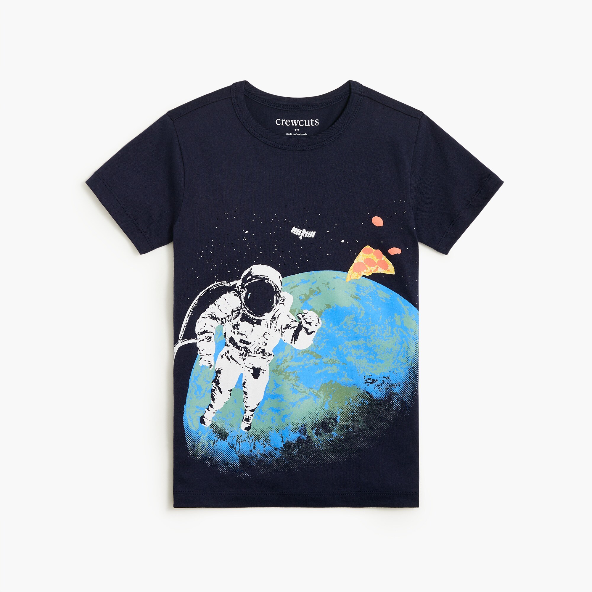 Boys' space pizza graphic tee