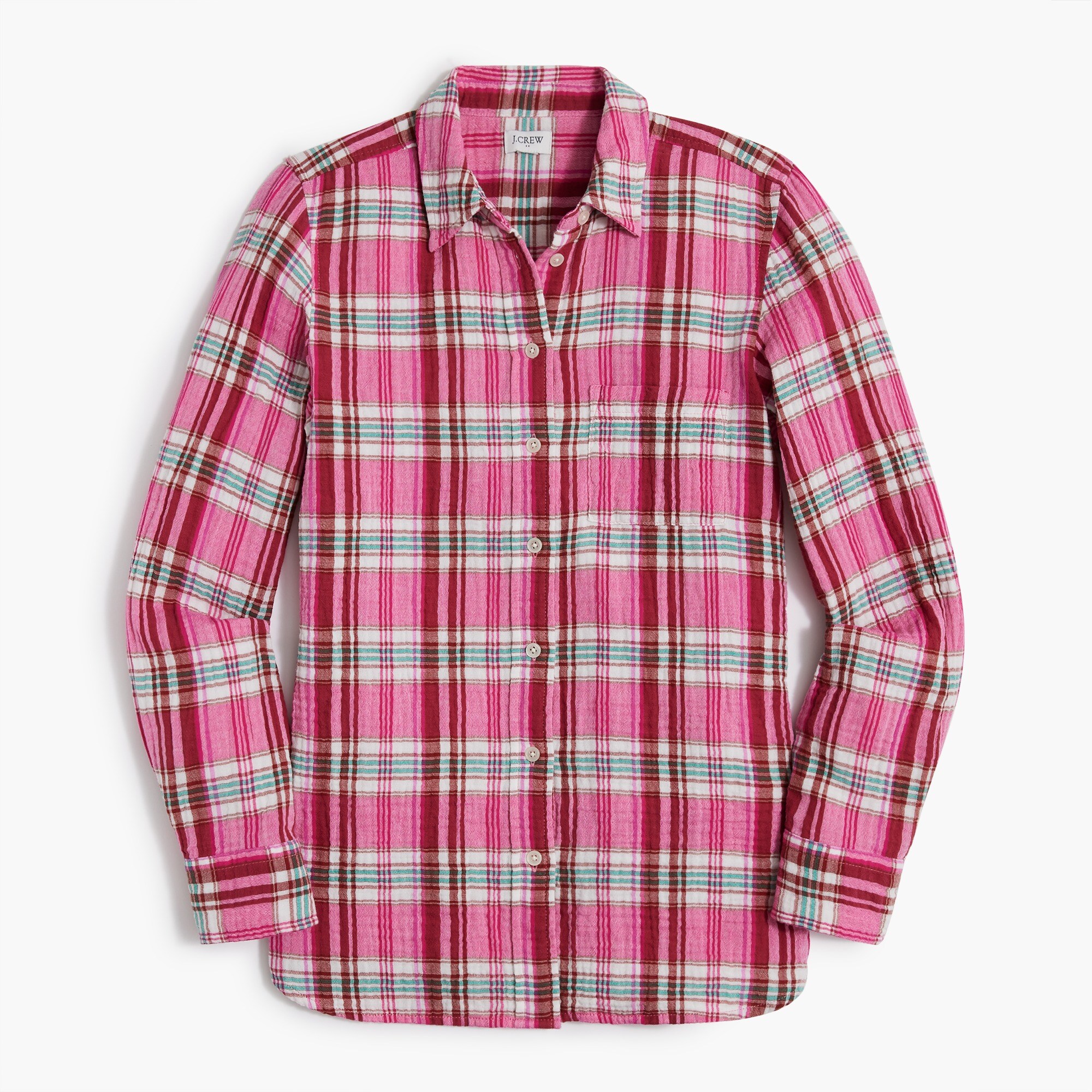 Gauze button-down shirt