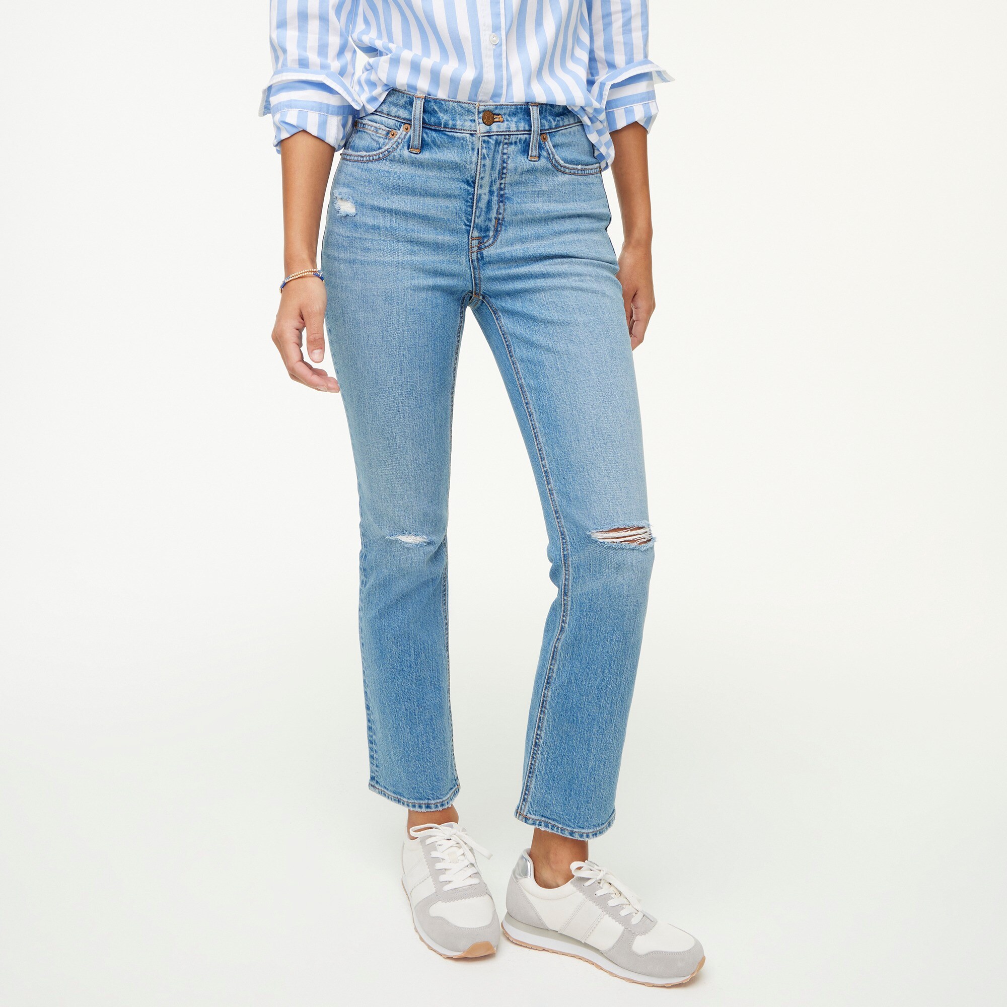  Petite flare crop jean in all-day stretch