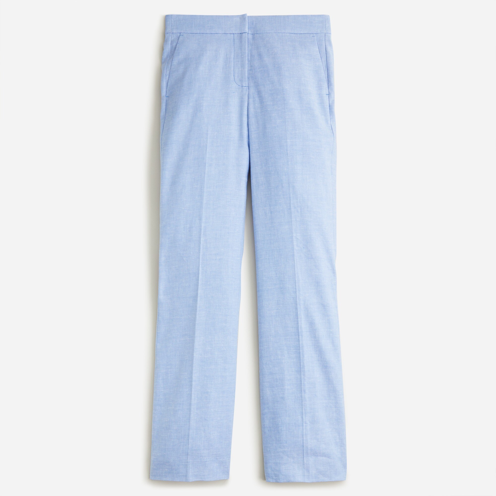 Willa full-length flare pant in stretch linen blend