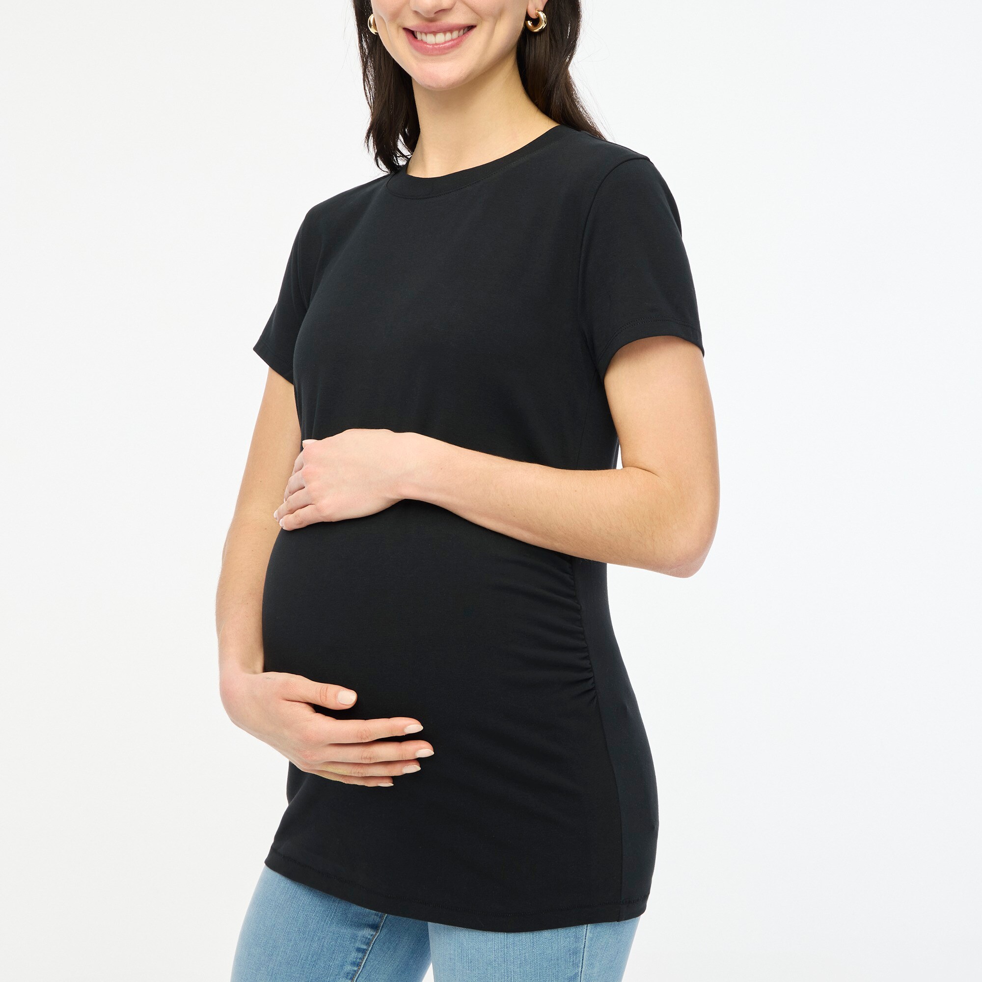 womens Maternity crewneck tee